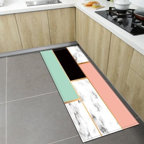Modern Entrance Doormat Marble Bedroom Kitchen Carpet Living Room Decoration Rugs Home Balcony Bath Hallway Anti-Slip Floor Mat