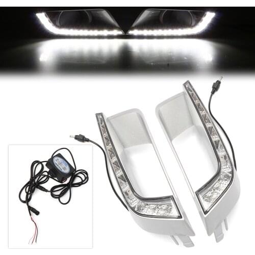 LED Fog Driving Light Daytime Running Work Lamps For Ford Ranger 2015-2016 Pair Car Day Light Indicators Waterproof Shockproof