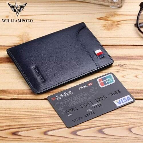 Genuine Leather Ultra thin Slim Short Wallet Men Small Solid Wallet Simple Mini Card Holder Purse Casual Fashion 296