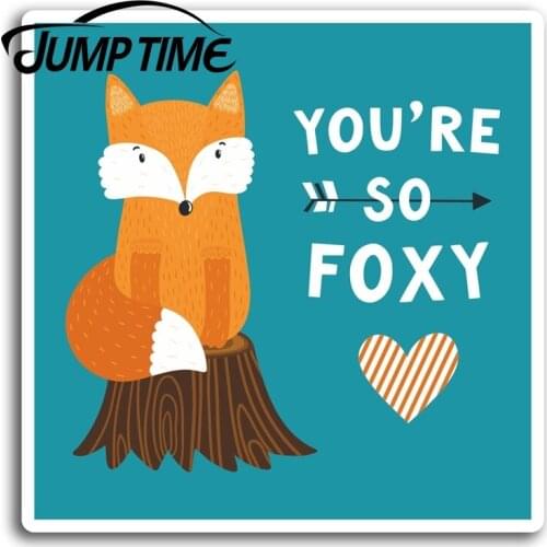 Jump Time for Foxy Ginger Fox Love Vinyl Stickers Sticker Laptop Luggage Car Bumper Decal Waterproof Car Accessories
