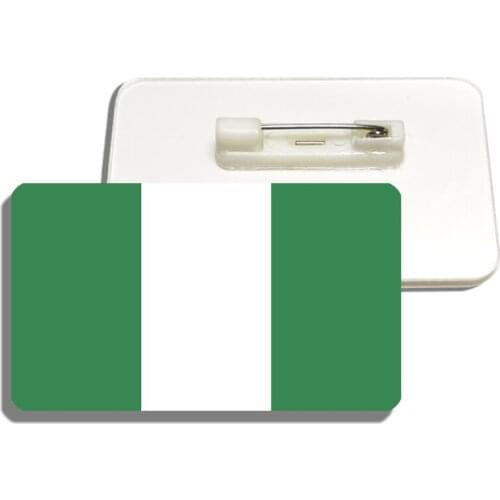 Nigeria Flag Brooch Vintage Lapel Pins For Backpacks Hat Clothes Patriotic Trinket Acrylic Jewelry Badge