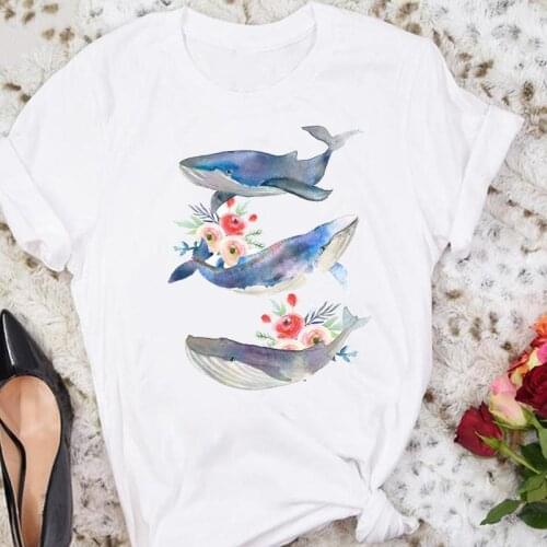 Women Graphic Flower Floral Fashion Casual Cute 90S Style Vintage Lady Tees Print Tops Clothing Female T Shirt Womens T-Shirt