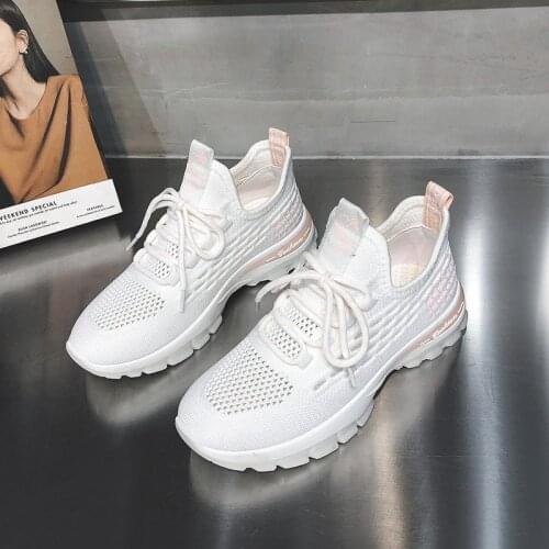 New Comfortable Breathable Sports Shoes Womens Casual Running Shoes Comfort Increase Sneakers Non-slip Low-top Fitness Shoes