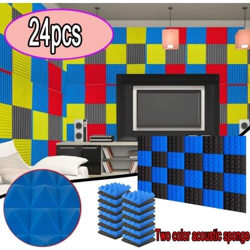 24Pcs Soundproofing Foam Home Scene Layout Sound-absorbing Foam Wall, Indoor Sound-absorbing Cotton Kids Foam Play Mats