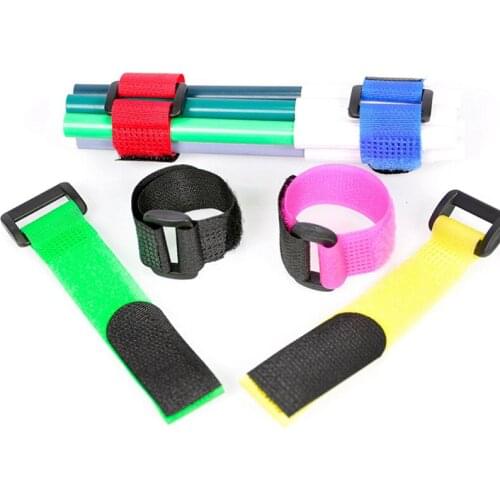 10PCS Reusable Nylon Self Adhesive Hook and Loop Fasteners Tape Cable Ties Strap Cord Band Wire Tidy Organizer 20cm