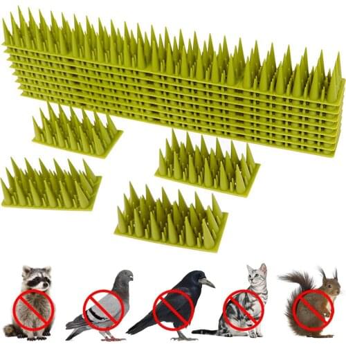 10Pcs/Pack Garden Fence Wall Spikes Bird Repellent Spikes Cat Animal Repellent Anti Plastic Defender Spikes For Bird Cat