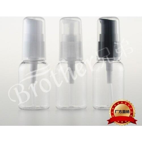 30ml neck strap PET emulsion pump (powder pump) bottle sample packing bottle 20pcs/lot