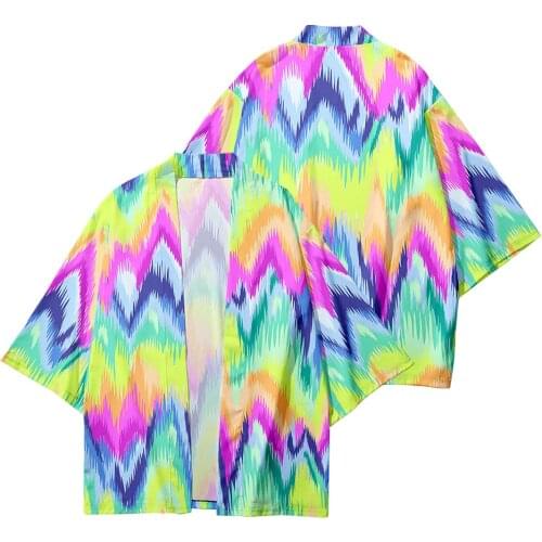 3D Color Plus Size 6XL 5XL 4XL XXL 3XL Loose Japanese Cardigan Women Men Harajuku Kimono Cosplay Blouse Tops Yukata Clothing
