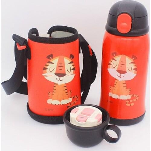 550ml Baby Lion Feeding Cup Stainless Steel Milk Thermos for Children Insulated hot water Bottle leak-poof thermal Cup