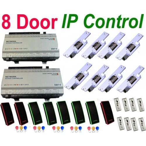 Eight 8Door Access Controller System withBuilt-in Web Browser/Web Server Control and TCP/IP Lan network can connect 8 WG readers