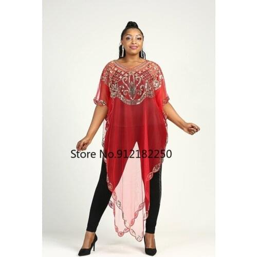 African Dresses for Women African Women T-shirt Dress African Dress Sequins Fashion African Womens Dress A Coat