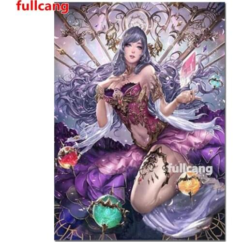 Anime Portrait Lady 5D DIY Diamond Painting Fantasy Girl Full Diamond Embroidery Beaded Mosaic Cross Stitch Kits Handmade JX2280