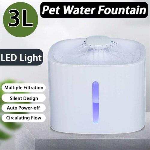 Pet Automatic Feeder Dog Cat Drinking Bowl LED Electric Mute Water Feeder Drinking Fountain Pet Bowl Drink Dispenser Food Dish