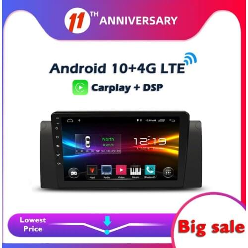 6GB +128GB Carplay DSP Android 10.0 Car DVD Player GPS WIFI Bluetooth RDS auto Radio For BMW M5 E39 X5 E53 Range Rover 1995-2007