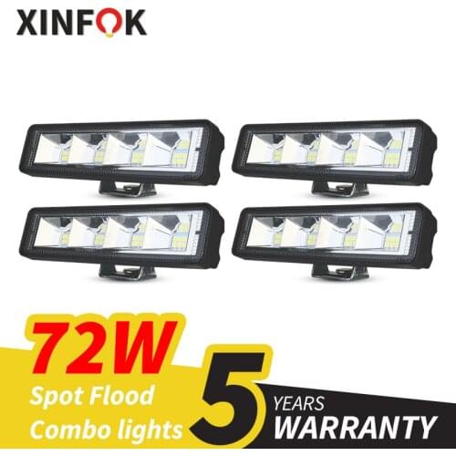 Car Work Light Spot Flood Beam 3030 SMD DC 12V 24 Volts 24LED 72 Watts Emergency Spotlight Truck for Focos 4x4 4WD SUV