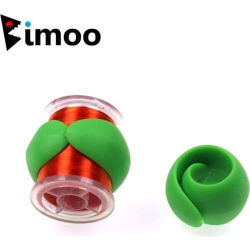 Bimoo 4PCS/lot High Quality Silicone Fly Tying Thread Spool Holder Bobbin Line Holders Spool Safe Fly Tying Fishing Tool 4 Color