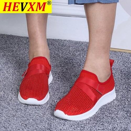 Big Size 35-43 Women Sneakers Mesh Breathable Loafer Wedge Platform Run Casual Shoes Buckle Chunky Sneaker Black Pink Red