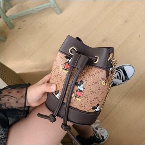 Disney Brand Chain Small Messenger Bag Mini Flap Girl Fashion Purses Clutch Mickey Mouse Korean Change Money Bag