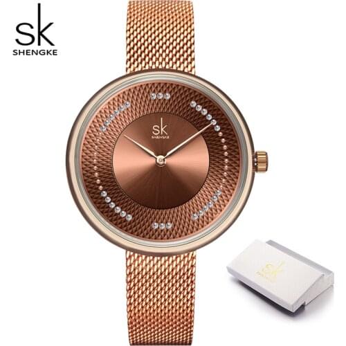 New SHENGKE Women Luxury Brand Watch Simple Quartz Lady Waterproof Wristwatch Female Fashion Casual Watches Clock reloj mujer