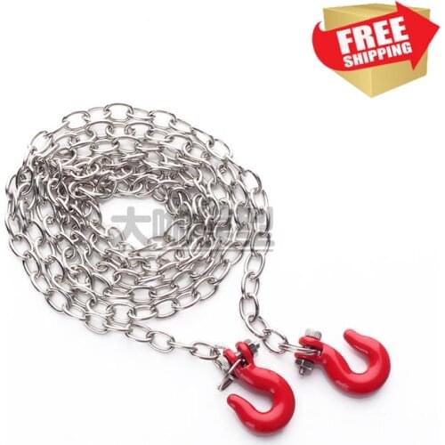 RC Parts 1/10 crawler car trailer chain tow hook decoration for trax TRX-4 Axial SCX10 90046 D90 option parts