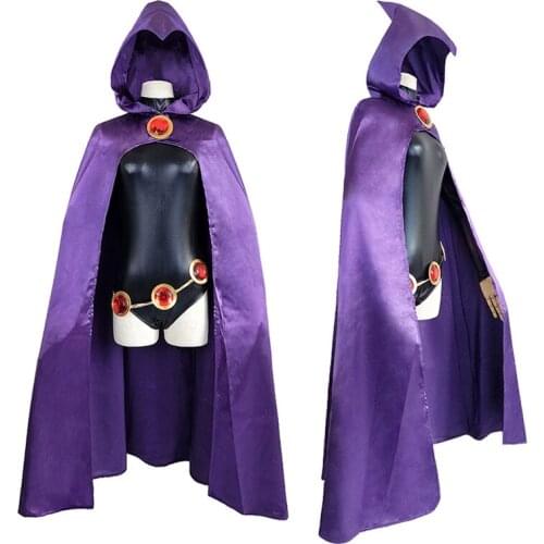 Kids Adult Anime Titans Raven Cosplay Costumes Jumpsuits+Cloak+Belt Party Halloween Fancy Ball Suit