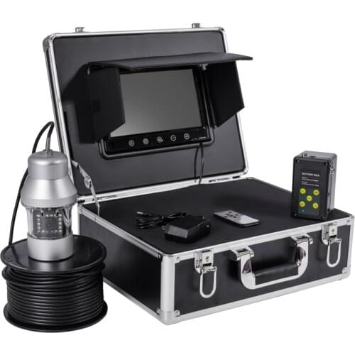 F08 200m 7"LCD Fish Finder underwater camera 1000TVL 360 degree Underwater Rotating Fishing Camera Kit