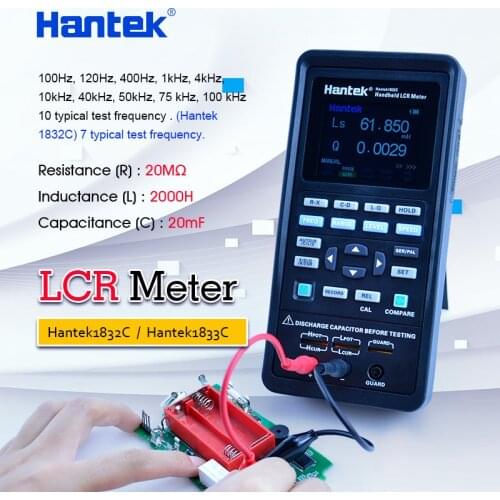 Hantek1832C/Hantek1833C Digital LCR Meter Portable Handeld Inductance Capacitance Resistance Measurement Tester Tools