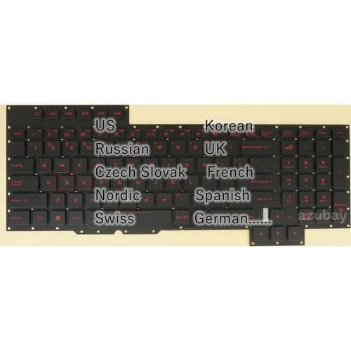 US KR RU UK CZ SK FR ND SP SW GR Keyboard For ASUS V153162AS1 V153162AK1 0KNB0- EB11UI00/ E611UK00/ E611CS00/ E611FR00/ E611SP00