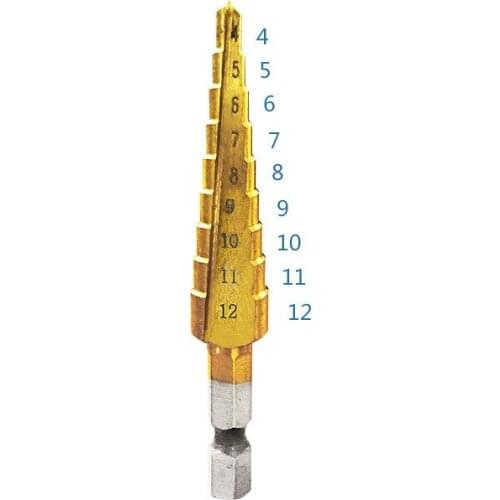 HSS 4241 Cobalt Multiple Hole 4-12mm Step Drill Bit Set Tools Aluminum Case Metal Drilling Tool for Metal Wood Step Cone Drill