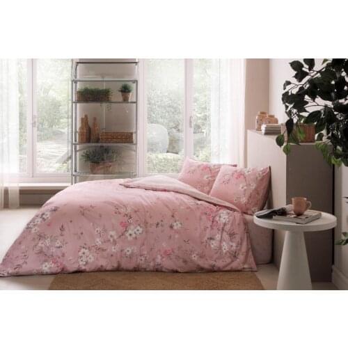 Crown Double Ranforce Duvet cover set Jullian Pink