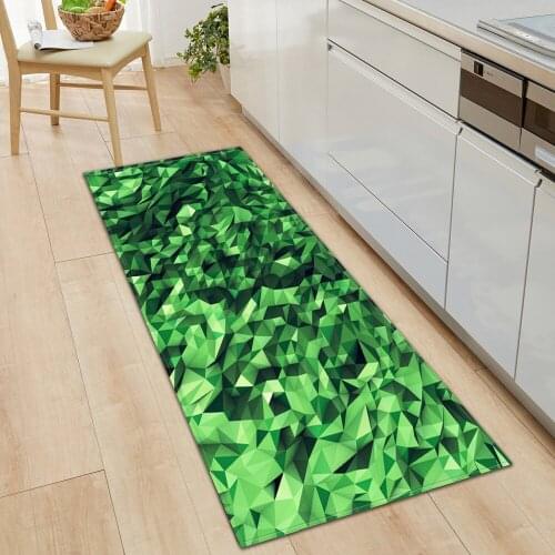 Kitchen Rug Entrance Doormat Geometric Pattern Bedroom Childrens Living Room Decoration Carpet Bathroom Hallway Anti-Slip Mat