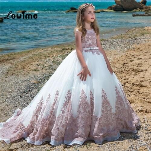Beatuiful Pageant Dresses For Girls 2018 Custom Made Flower Girl Dresses For Weddings 2018 Vestido De Daminha Communion Dresses