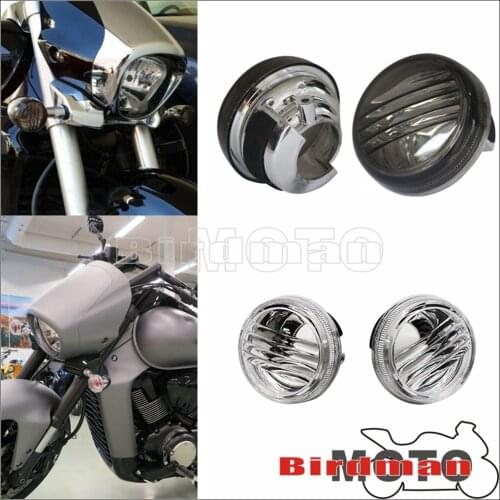Motorcycle Turn Signal Cover For Suzuki Boulevard M109R M50 C50 VL800 Volusia C90 1500 Intruder C1800R 2/4pcs Clear&Smoke Lenses