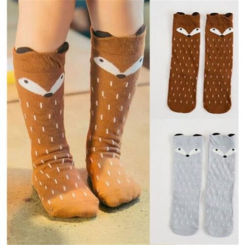 Baby Kids Girls Cotton Leggings Fox Print Tights Stockings Pants Autumn Winter Bottoming Hosiery Pantyhose Tights