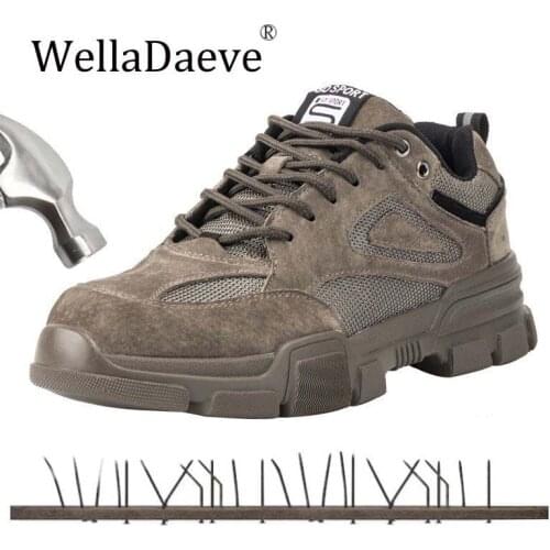 Dropshipping Men And Women Steel Toe Air Work Safety Shoes Breathable Outdoor Sneakers Construction Puncture Proof Ankle Boots