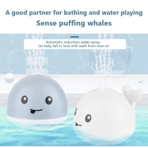 New 2020 Hot Kids Baby Cute Cartoon Whale Floating Spraying Water Bath Toys Spout Spray Shower Bathing Swimming Bathroom Toy