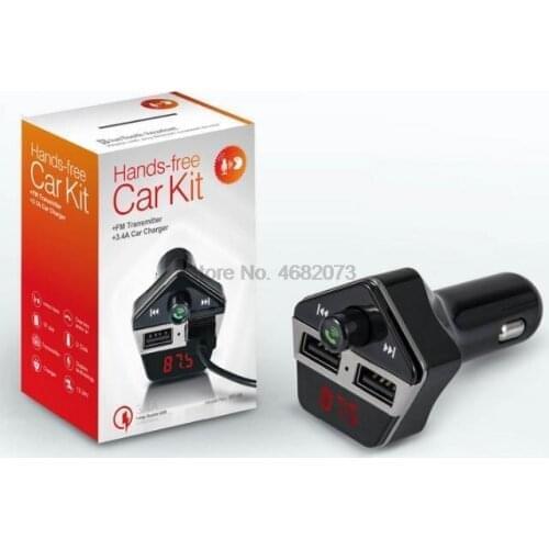 By DHL/Fedex 50pcs ST06 Car MP3 Player Bluetooth FM Transmitter Wireless HandsFree Call Auto Dual USB Charger cheapest