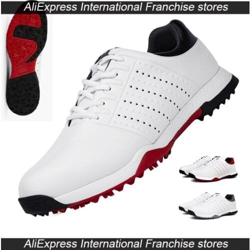 PGM 2020 New Men Sneakers Waterproof GOLF Tennis Baseball Cycling Shoes Anti-skid Spikes Non-slip Breathable Insoles 0.6kg/pair