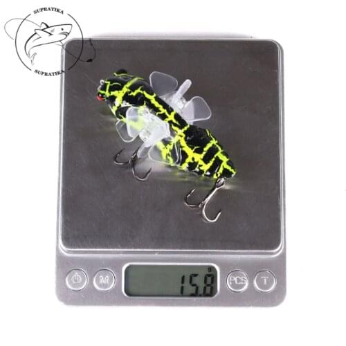 10Colors 15.8g/7.5cm Minniow Water Surface Plastic Hard Bait Lifelike 3D Eyes Artificial Wobbler Tractor Rotating Pencil