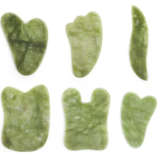 3/5pcs Natural Jade Gua Sha Stone Board Massage Xiuyu Guasha Plate Jade Face Massager Scrapers Tools for Face Neck Back Body