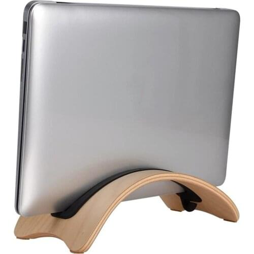 Portable Wood Vertical Laptop Stand Space-saving Rack Desktop Erected Holder for Apple MacBook Pro Air 2020 M1 13.3 16 Notebook