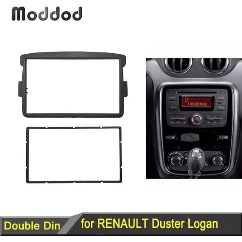 2 Din Radio Fascia for Renault Duster Logan Sandero Dacia Dokker Lodgy DVD CD Dash Trim Installation Frame Mount