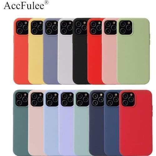 Luxury Square Liquid Silicone Phone Case For iPhone 11 12 Pro Max Mini XS X XR 7 8 6 Plus SE Soft Back Cover Candy Case