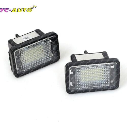 Car 1Pair LED license plate light For Mercedes Benz GLK X204 2007 2008 2009 2010 2012 2013 12V 3W Error Free car-styling