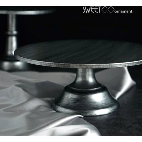 SWEETGO 12" silver cake stand for fondant cake decorating tools vintage style wedding backing accessories bakeware suppliers