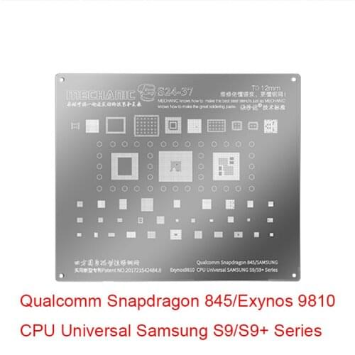 Mechanic Universal BGA Reballing Stencil for Samsung s9/s9+ Qualcomm Snapdragon 845/Exynos9810 CPU Power WIFI Audio IC Chip Mesh