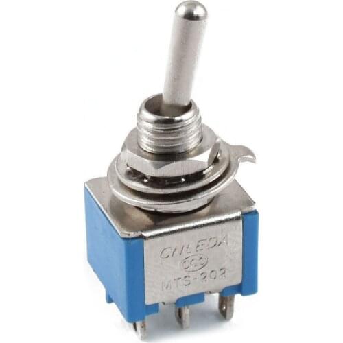 Top quality AC 3A/250V 6A/125V 6 Pin DPDT On/On 2 Position Mini Toggle Switch Blue