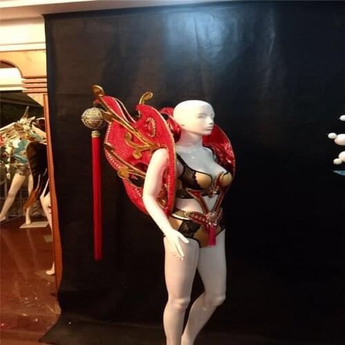 Lady bra Model stage wear led light costumes supply singer party ballroom dance sexy clothes dj sexy dress women performance