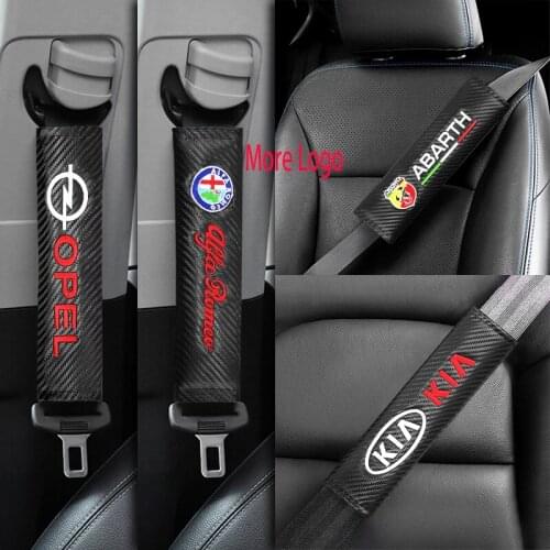 1/2pcs Car Seat Belt Shoulder Pads Cover For Seat Leon Ibiza cupra Altea Belt Racing Car Internal Decoration Accessories