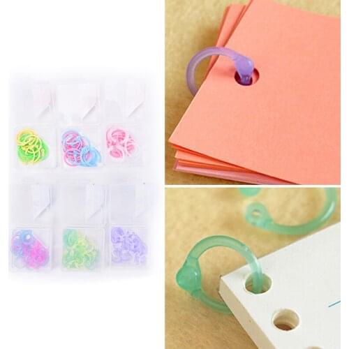1 Box Plastic Ring Binder For Spiral Notebook Diary Loose Leaf Book Binding DIY